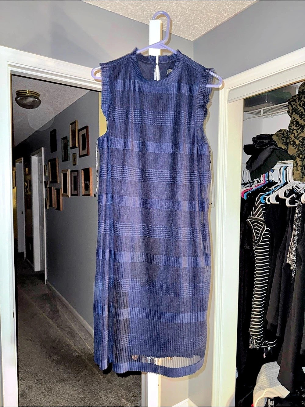 Julia Jordan Plaid Maxi Dress in Blue Size 12